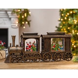 Buy 2pc Lighted Water Globe Train Bronze Lifestyle Image at costco.co.uk