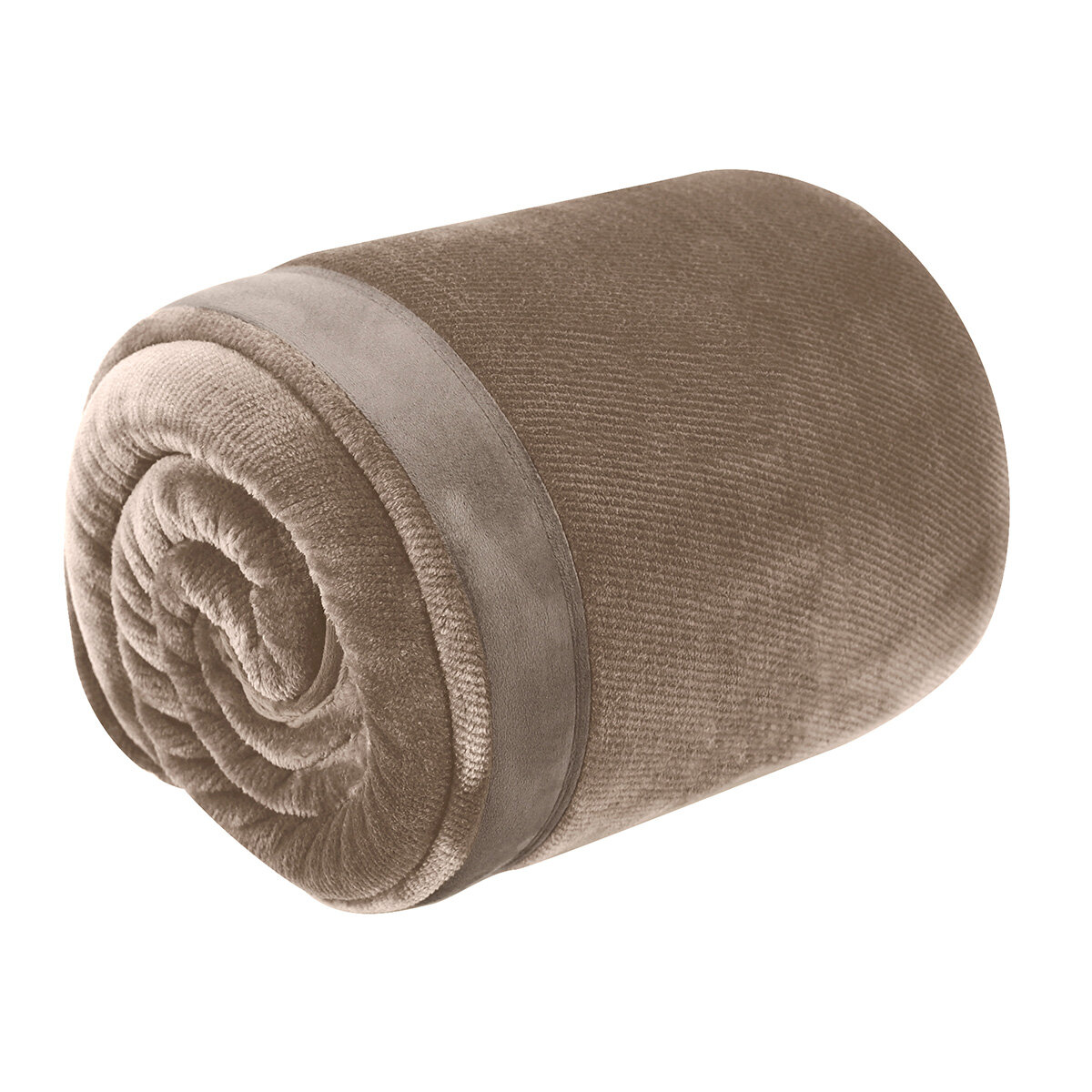 Kirkland Signature Plush Blanket in Taupe, 248 x 233 cm