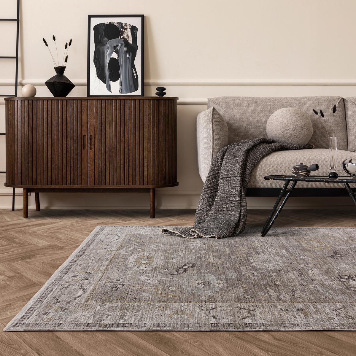 Jasper 04 Grey Rug, 160 x 240 cm