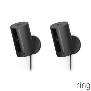 Ring Wired Indoor Camera Two Pack in Black