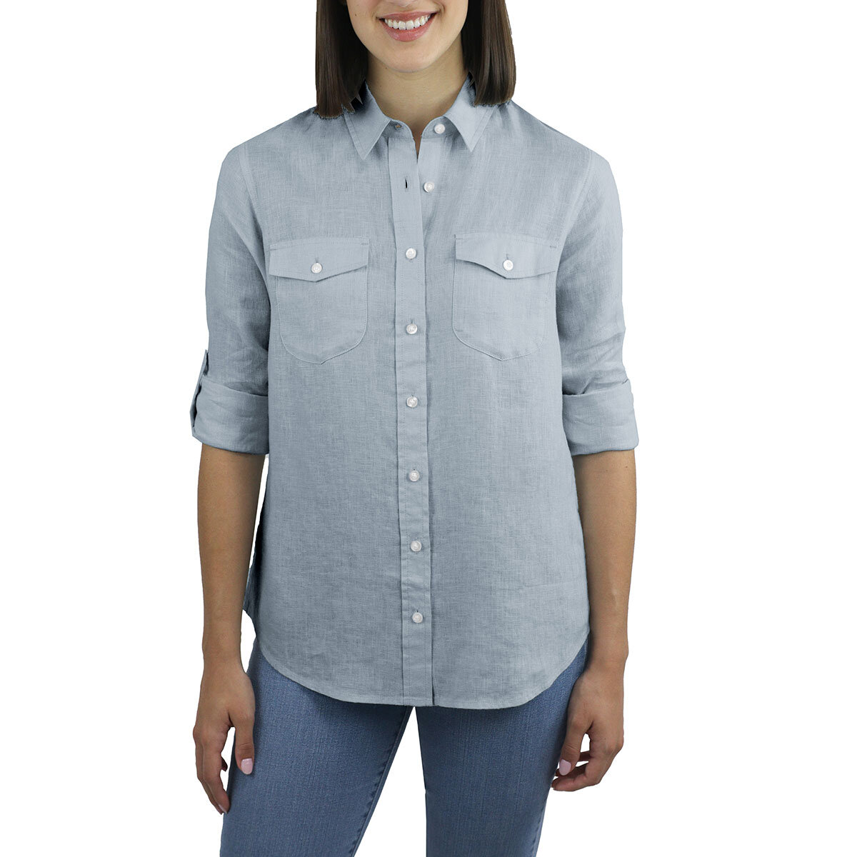 Jachs Ladies Linen Long Sleeve Shirt