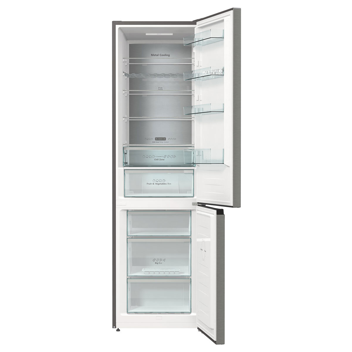 Hisense RB470N4SIC Fridge Freezer in Stainless Steel