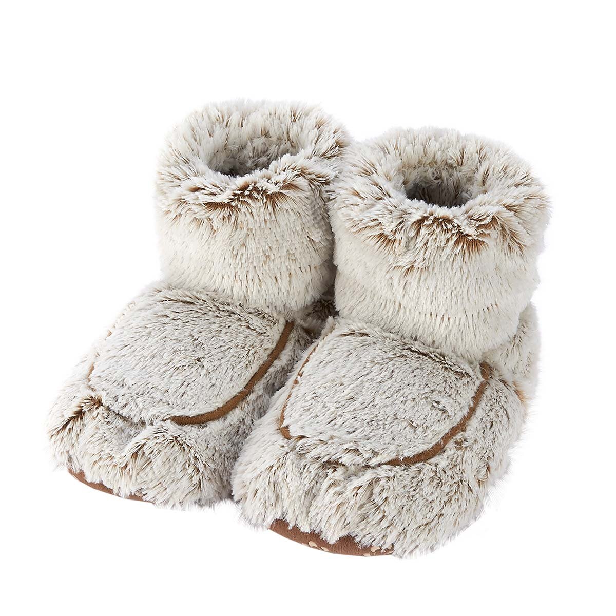 Warmies Fully Heatable Wellness Slipper Boot in Beige