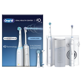 Oral B iO4 Series Health Centre Advanced Oxyjet Irrigator + Rechargeable Toothbrush