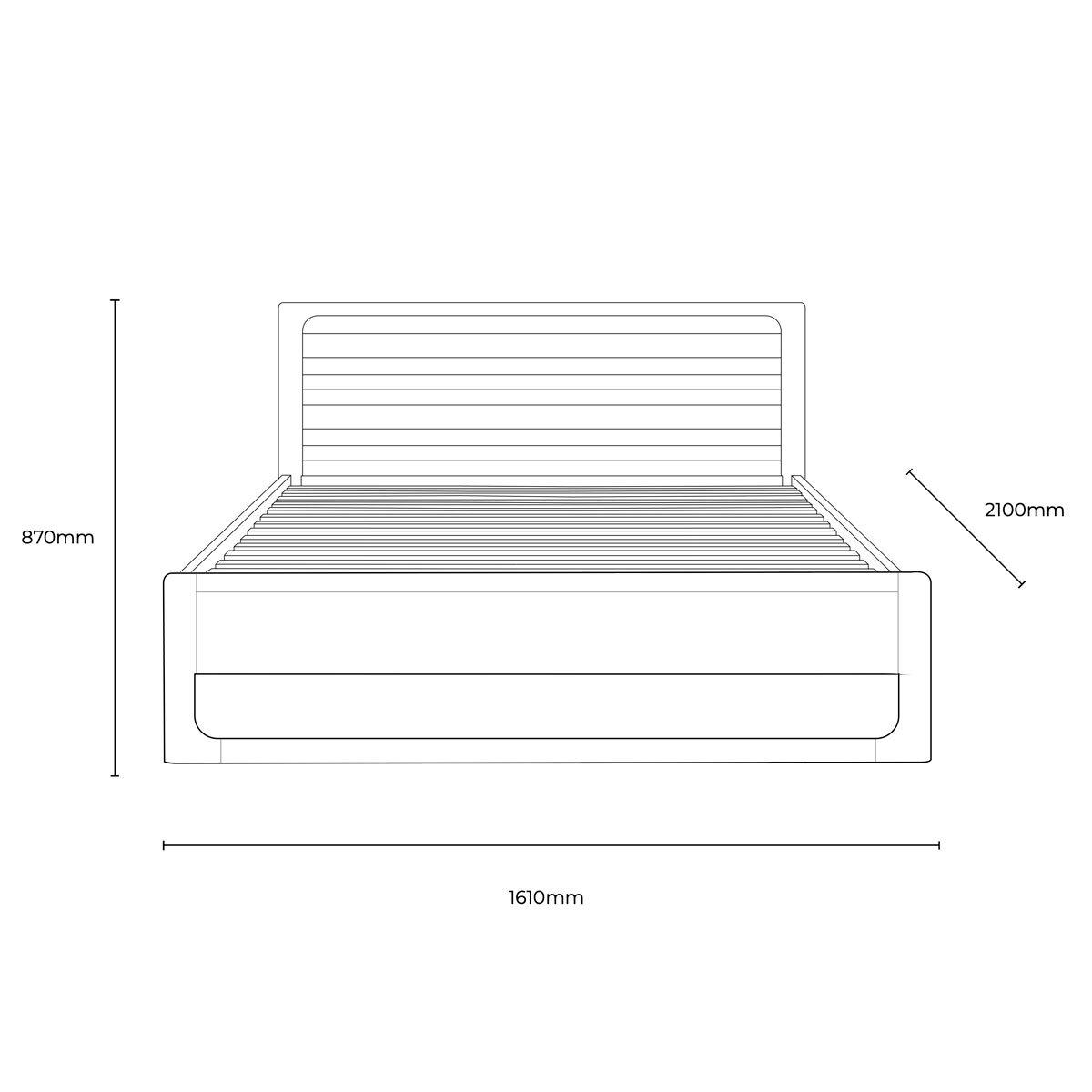 Gallery Craft Oak Bed Bed Frame, King