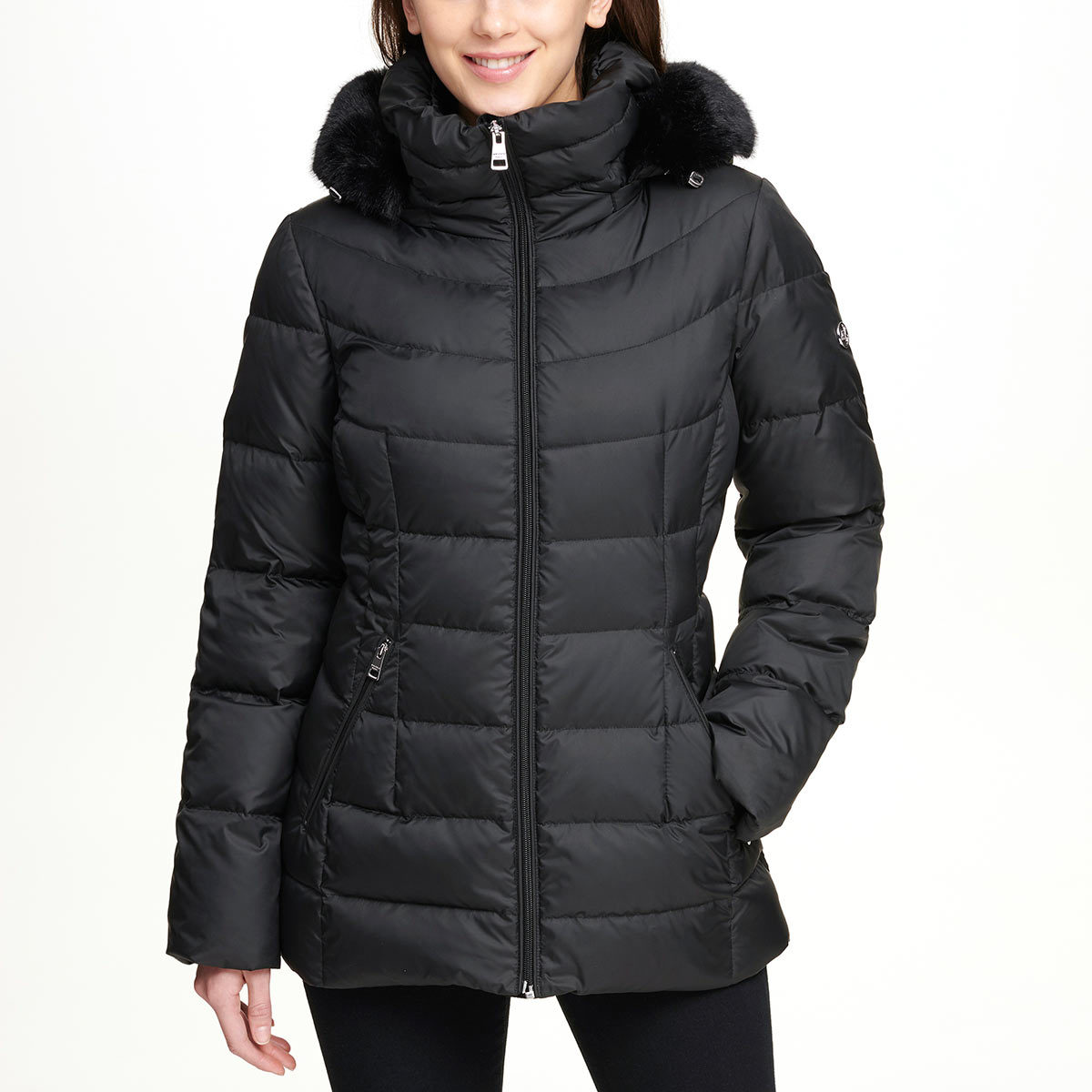 Andrew Marc Women's Short Down Jacket with Hood in 3 colours | Costco UK