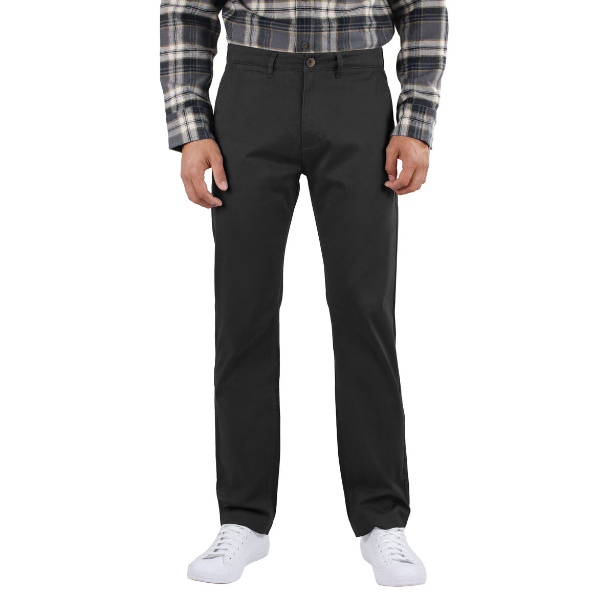 Jachs Mens Stretch Chino in Black, W32 L34