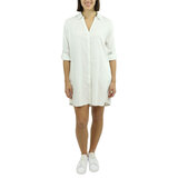 Jachs Ladies Roll Sleeve Linen Blend Dress in 3 Colours & 5 Sizes