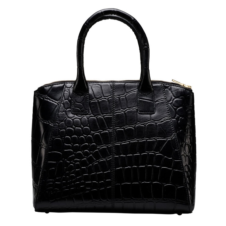 black shoulder bag croc