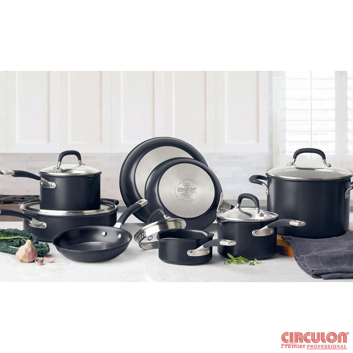 Troosteloos Abstractie beest Circulon Premier Hard Anodised Induction 13 Piece Cookwar...