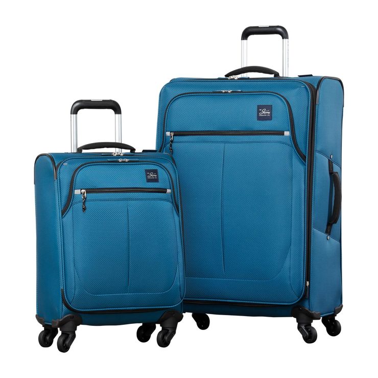 Ricardo Olympic 2 Piece Softside Suitcase Set, Blue | Costco UK