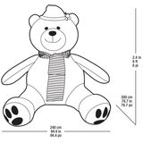 Buy 8ft Inflatable Bear Dimension Image at costco.co.uk