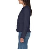 Wellworn Ladies Fringe Cardigan in Navy