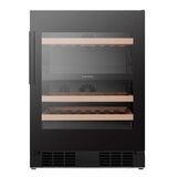 Hisense RW3N122GSLF, 46 Bottle Freestanding, Dual Zone Wine Cooler in Black