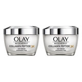 Olay Collagen Peptide 24 Moisturiser Day Cream, 2 x 50ml