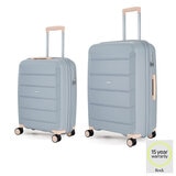 Rock Tulum 2 Piece Hardside Luggage Set in Grey