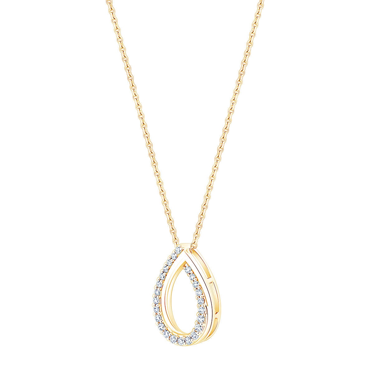 0.15ctw Round Brilliant Cut Diamond Pendant, 14ct Yellow Gold