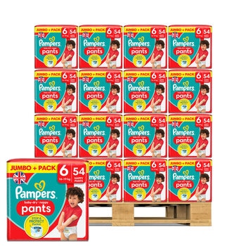 Pampers Baby Dry Pants Size 6 pallet, 48 x 54 Pack