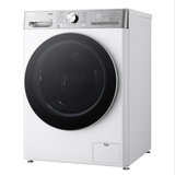 Angled view LG F4Y913WCTA1  Wifi Enabled 13kg, 1400rpm, Washing machine in White