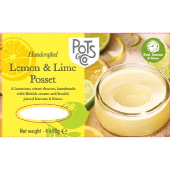 Pots & Co Lemon & Lime Possets, 4 x 91g