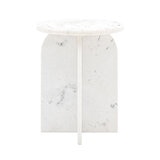Gallery Amalfi White Marble Side Table Gallery Amalfi White Marble Side Table