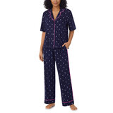 Room Service Notch Collar 2 Piece PJ Set in 3 Colours & 4 Sizes