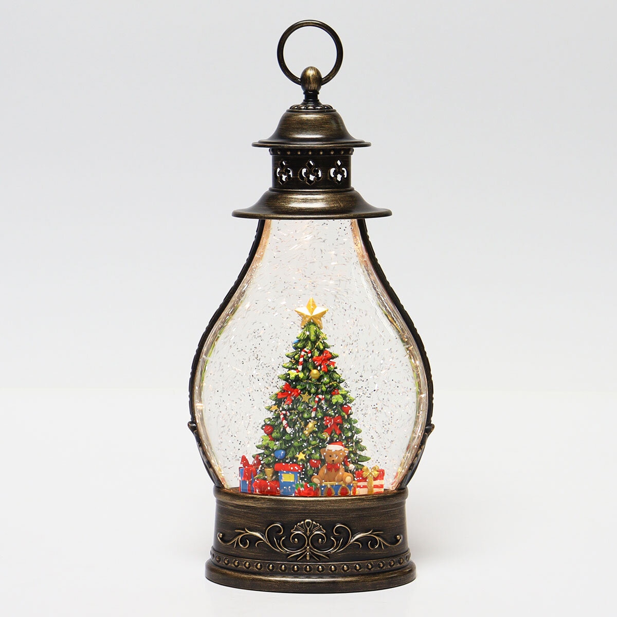 Holiday Scene Lantern In Christmas Tree Scene cut out image