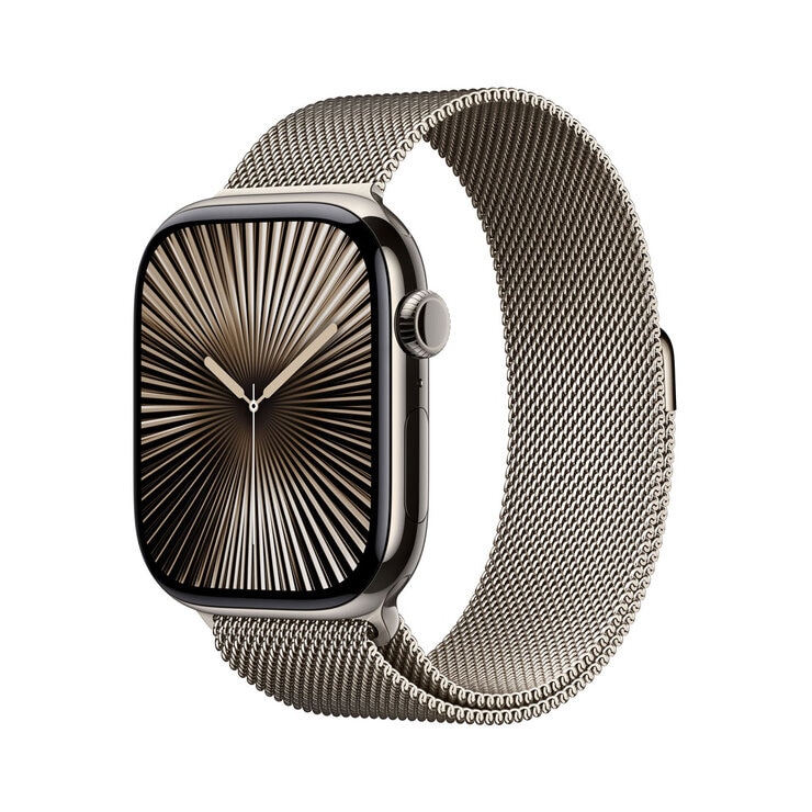 Buy Apple Watch Series 10 + Cellular, 46mm Natural Titanium Case with Natural Milanese Loop M/L, MWYC3QA/A at costco.co.uk