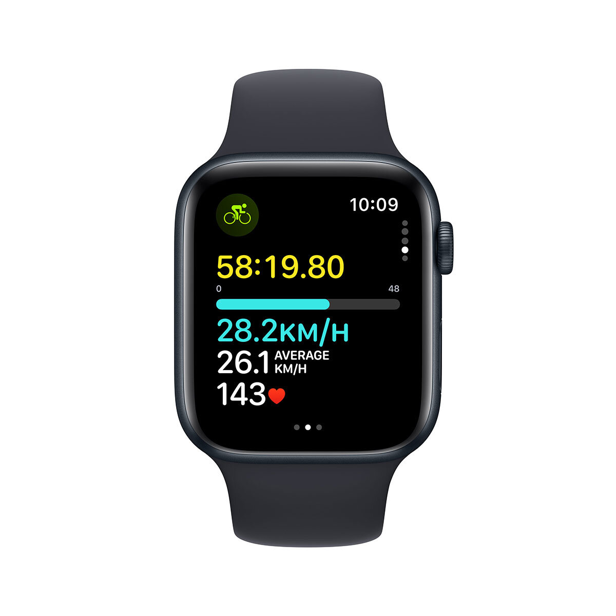 Apple Watch SE GPS 44mm Midnight Aluminium Case with Mid