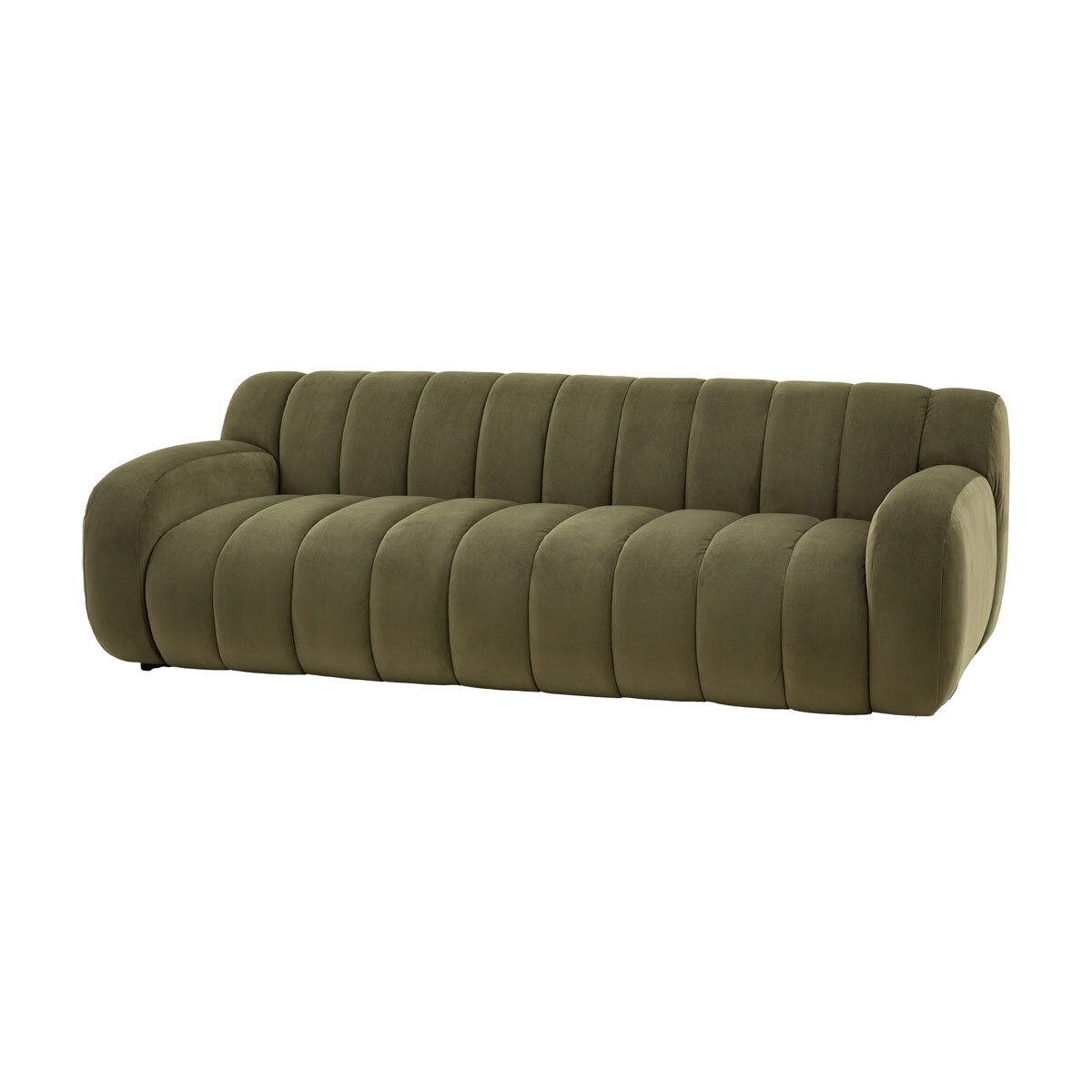 Gallery Coste Green Fabric 3 Seater Sofa