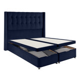 Silentnight Velvet Full ottoman divan in martime