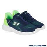 Skechers Kids Swift Fit Trainer in Navy & Lime