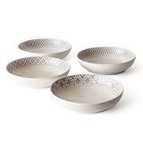 Over & Back Elegance Stoneware Bowl, 4 Piece Set