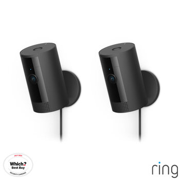 Ring Wired Indoor Camera Two Pack in Black