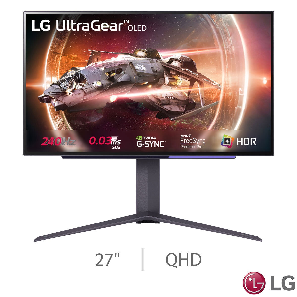 UltraGear 27 Inch QHD 240Hz OLED Gaming Monitor, 27GS95QE-B