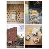 4 images of a cafe in New York