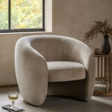 Gallery Curvo Cream Fabric Armchair