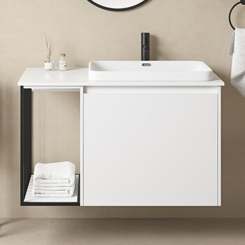 Ove Judy 1000mm Wide Wall Mounted Vanity in Matte White