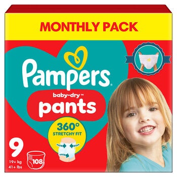 Pampers Baby Dry Pants Size 9, 108 Pack Pampers Baby Dry Pants Size 9, 108 Pack