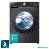 Hisense WF5S1245BB, 12kg, 1400rpm, Washing Machine A Rating in Black