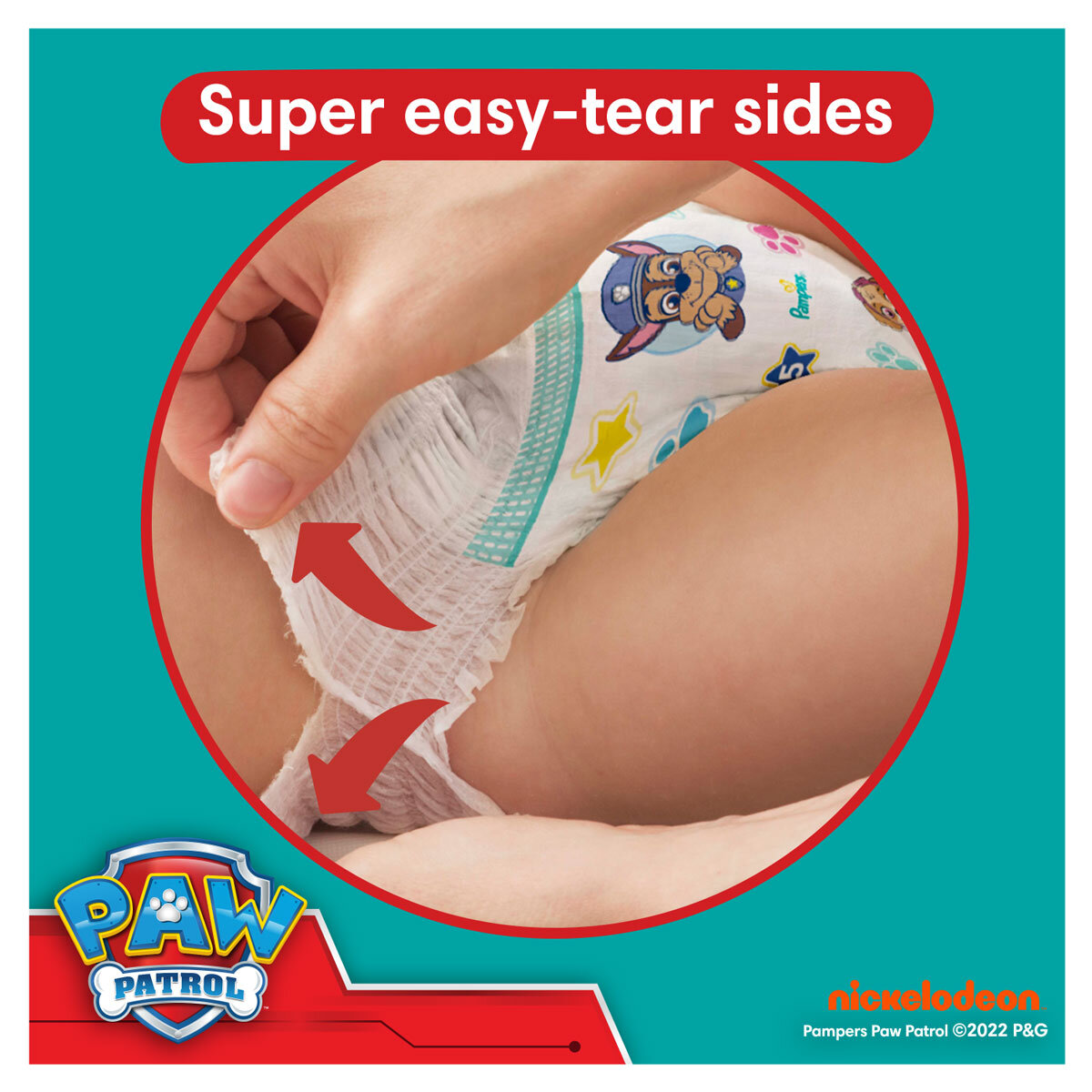 Pampers Paw Patrol Baby Dry Nappy Pants Size 4, 32 x 180