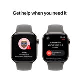 Buy Apple Watch Series 10 + Cellular, 42mm Natural Titanium Case with Stone Grey Sport Band M/L, MWXE3QA/A at costco.co.uk