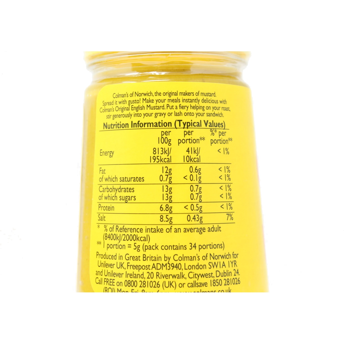 Colman's English Mustard, 4 x 170g