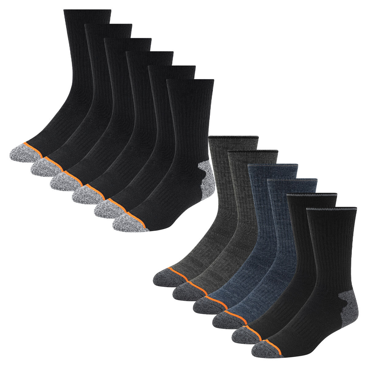 Weatherproof Mens Crew Sock 6pk