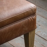 Gallery Mr. Paddington Vintage Brown Leather Footstool