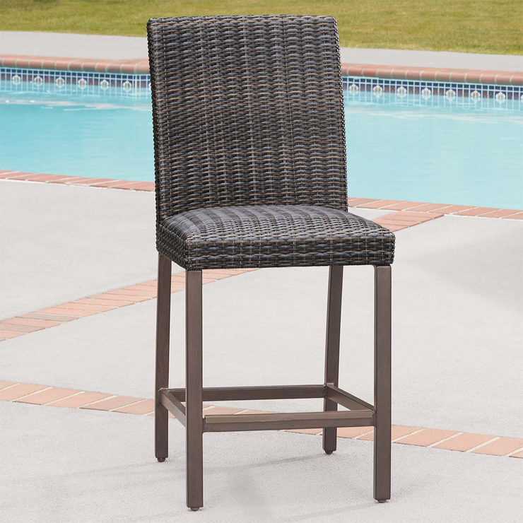 Agio St Louis 7 Piece Woven Bar Height Fire Chat Set ...