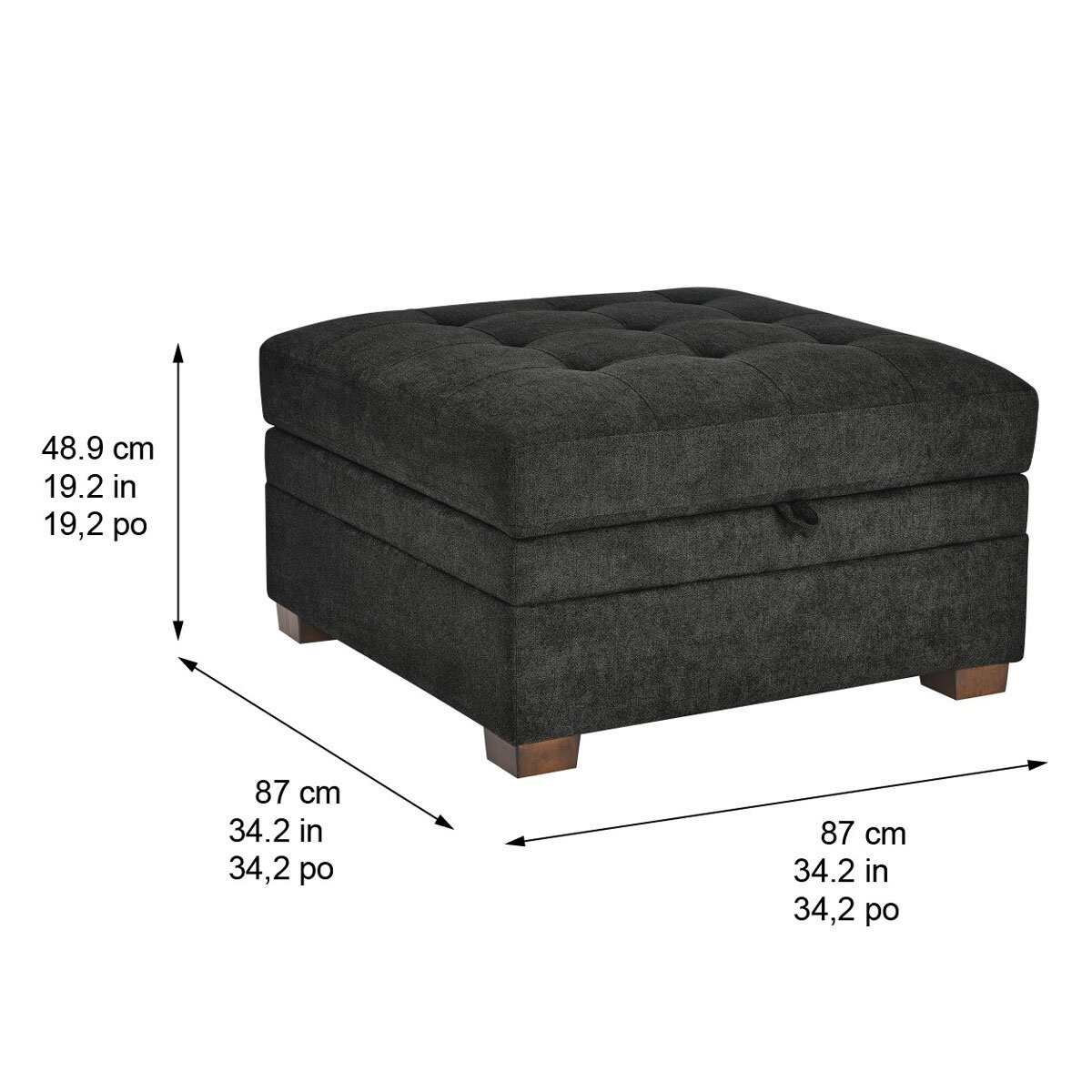 Thomasville Tisdale Dark Grey Additional Ottoman