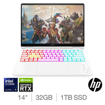 HP OMEN Transcend, Intel Core Ultra 9, 32GB RAM, 1TB SSD, NVIDIA GeForce RTX 4070, 14 Inch OLED Gaming Laptop,14-fb0010na