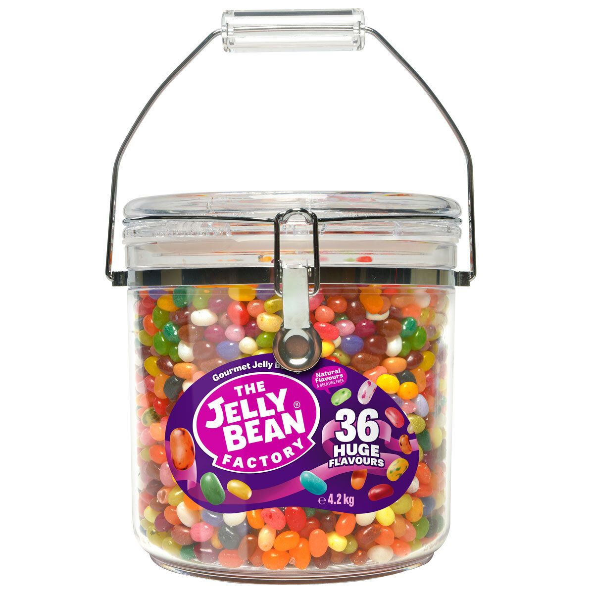 The Jelly Bean Factory Gourmet Sweet Candy 36 Huge Flavours Mix Tub Pack  1.4kg
