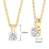 0.5ct Diamond Pendant, 18k Yellow Gold